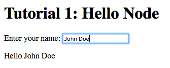Enter your name: John Doe, Hello John Doe